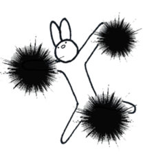 The rabbit which has high fighting power sticker #6910790