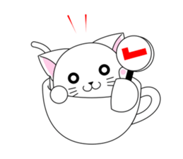 Cat Cup sticker #6911281