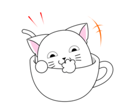 Cat Cup sticker #6911284