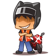 Happy Motorbike Taxi Man