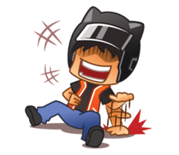 Happy Motorbike Taxi Man sticker #6913796