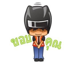 Happy Motorbike Taxi Man sticker #6913818