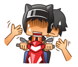 Happy Motorbike Taxi Man sticker #6913820