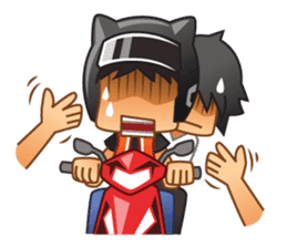 Happy Motorbike Taxi Man sticker #6913820