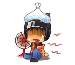 Happy Motorbike Taxi Man sticker #6913823