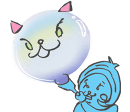 Japanese Cosplay Cat, Russianblue RB3.1 sticker #6914432