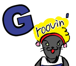 Japanese Cosplay Cat, Russianblue RB3.1 sticker #6914452