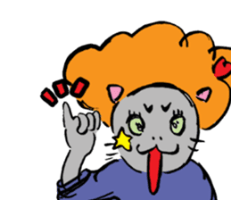 Japanese Cosplay Cat, Russianblue RB3.1 sticker #6914453