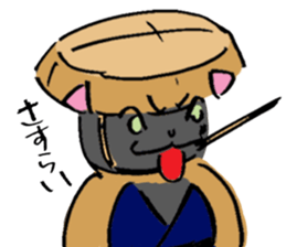 Japanese Cosplay Cat, Russianblue RB3.1 sticker #6914456