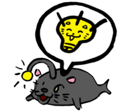 Japanese Cosplay Cat, Russianblue RB3.1 sticker #6914458