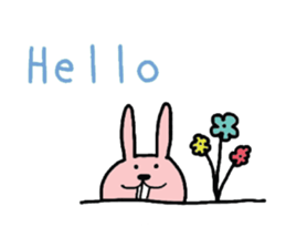 Pretty rabbit of the front tooth sticker #6914514