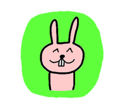 Pretty rabbit of the front tooth sticker #6914516