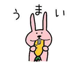 Pretty rabbit of the front tooth sticker #6914521