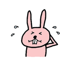 Pretty rabbit of the front tooth sticker #6914523