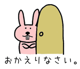 Pretty rabbit of the front tooth sticker #6914531