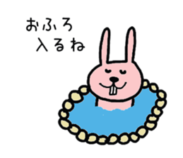 Pretty rabbit of the front tooth sticker #6914532