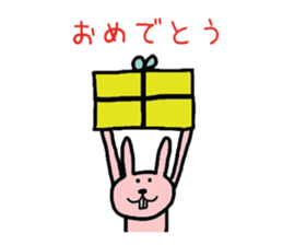 Pretty rabbit of the front tooth sticker #6914533