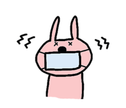 Pretty rabbit of the front tooth sticker #6914536