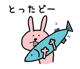 Pretty rabbit of the front tooth sticker #6914538