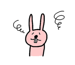 Pretty rabbit of the front tooth sticker #6914541