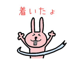 Pretty rabbit of the front tooth sticker #6914542