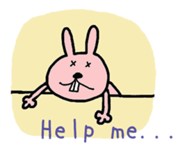 Pretty rabbit of the front tooth sticker #6914548