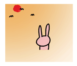 Pretty rabbit of the front tooth sticker #6914550