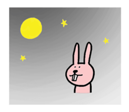 Pretty rabbit of the front tooth sticker #6914551