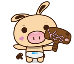 Pig Bunny Baby(Everyday life) sticker #6915501