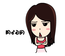 Bai Tony girl many emotions sticker #6915595