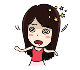 Bai Tony girl many emotions sticker #6915610