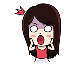 Bai Tony girl many emotions sticker #6915630