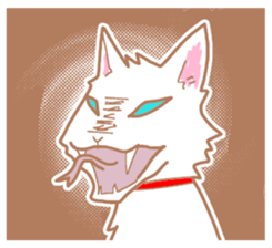 White Cat Chiroru sticker #6916179