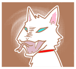 White Cat Chiroru sticker #6916179