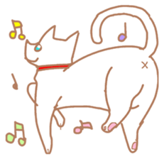 White Cat Chiroru sticker #6916186