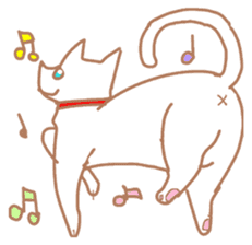 White Cat Chiroru sticker #6916186