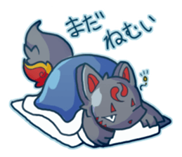 Black fox face sticker #6917110