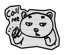 doodle bear sticker #6917358