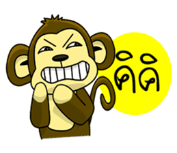 Juk Juk the funny monkey sticker #6917677