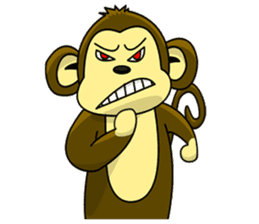 Juk Juk the funny monkey sticker #6917679