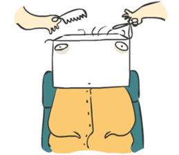 Crazy Box Head sticker #6918262