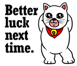 Good Luck Inviting Cat sticker #6918336