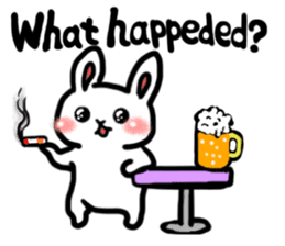 Naughty rabbit(English version) sticker #6921623