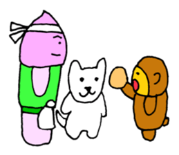 Momotaro Japan old tale sticker #6923585