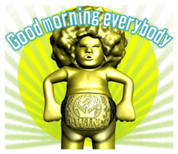A golden wrestler sticker #6924392