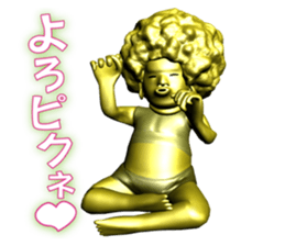 A golden wrestler sticker #6924393