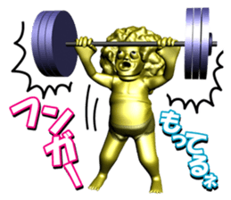 A golden wrestler sticker #6924395