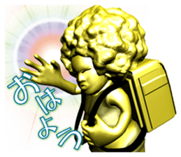 A golden wrestler sticker #6924396