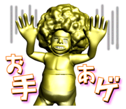 A golden wrestler sticker #6924405