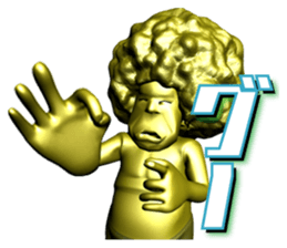 A golden wrestler sticker #6924408